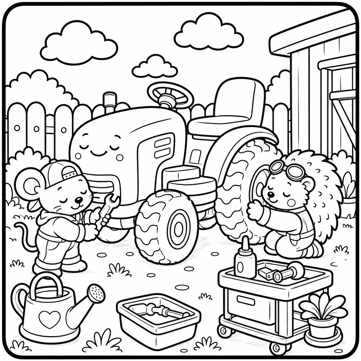 Mellow Mechanics coloring page